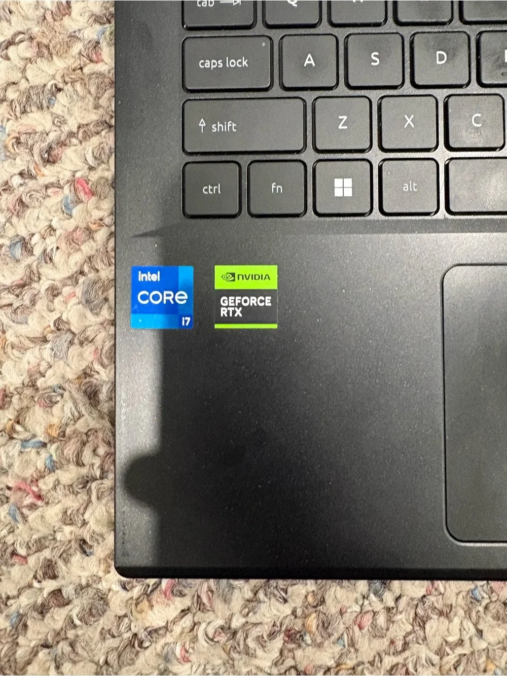 ASUS Black Gaming Laptop with Blue Display Accent